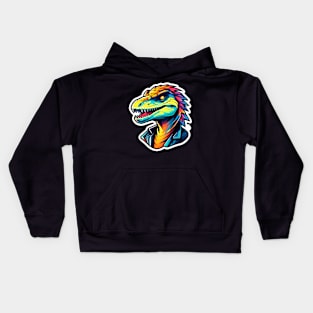 Velociraptor Illustration Kids Hoodie